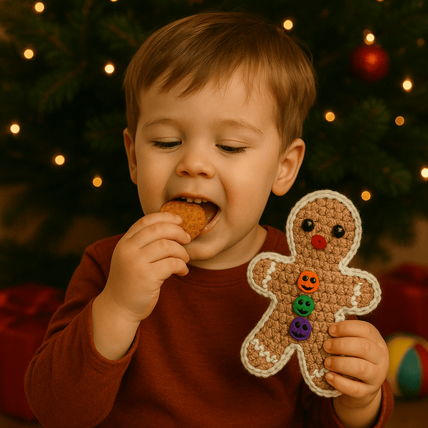 Crochet Gingerbread Man Pattern PDF, DIY Christmas Ornament Tutorial - Hand Trendy