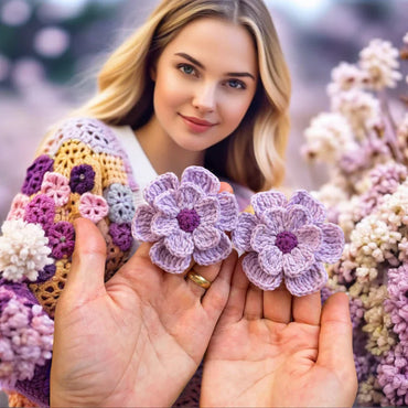 Bloom On Your Blouse – 3D Flower Brooch Crochet Pattern 🌸🧷