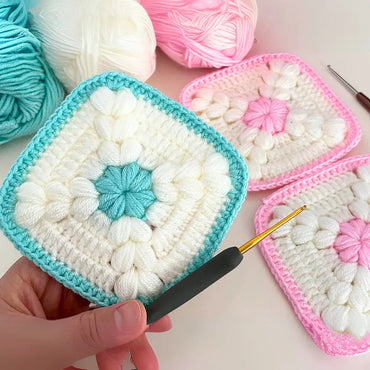 Puff Up the Cozy – Easy Granny Square Crochet Pattern 💛🧶 - Hand Trendy