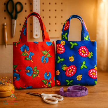 The floral mini tote bag sewing pattern my friends all begged for - Hand Trendy