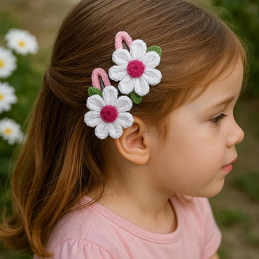 Clip It Cute – Floral Crochet Hair Snaps for Sweet Days 🌼