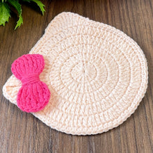 Crochet Coaster Pattern, Animal Coaster Crochet Pattern PDF, Cat Coaster Crochet, Easy Mug Rug Pattern, Cute Cat with Bow Coaster