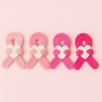 Crochet Awareness Ribbon Pattern PDF, Pink Ribbon with Heart, Breast Cancer Support DIY - Hand Trendy