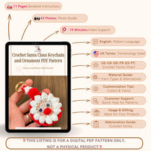 Crochet Santa Claus Keychain and Ornament PDF Pattern, DIY Christmas Decoration, Handmade Festive Keyring - Hand Trendy