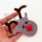 Reindeer Crochet Ornament Pattern PDF - Handmade Holiday Ornament PDF Tutorial for Beginners - Hand Trendy
