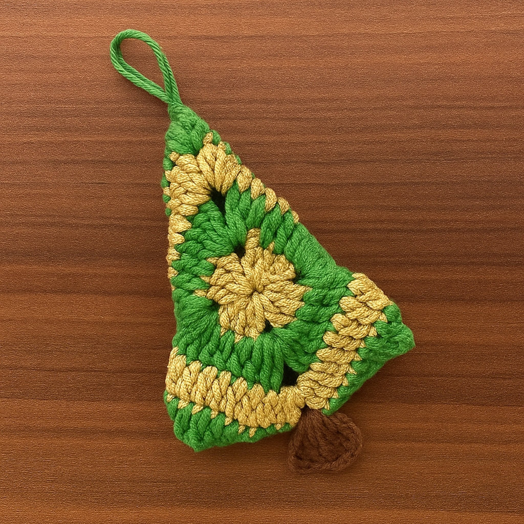 Christmas Tree Crochet Pattern PDF – Mini Holiday Ornament Tutorial – Handmade Crochet Xmas Decoration - Hand Trendy