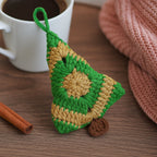 Christmas Tree Crochet Pattern PDF – Mini Holiday Ornament Tutorial – Handmade Crochet Xmas Decoration - Hand Trendy