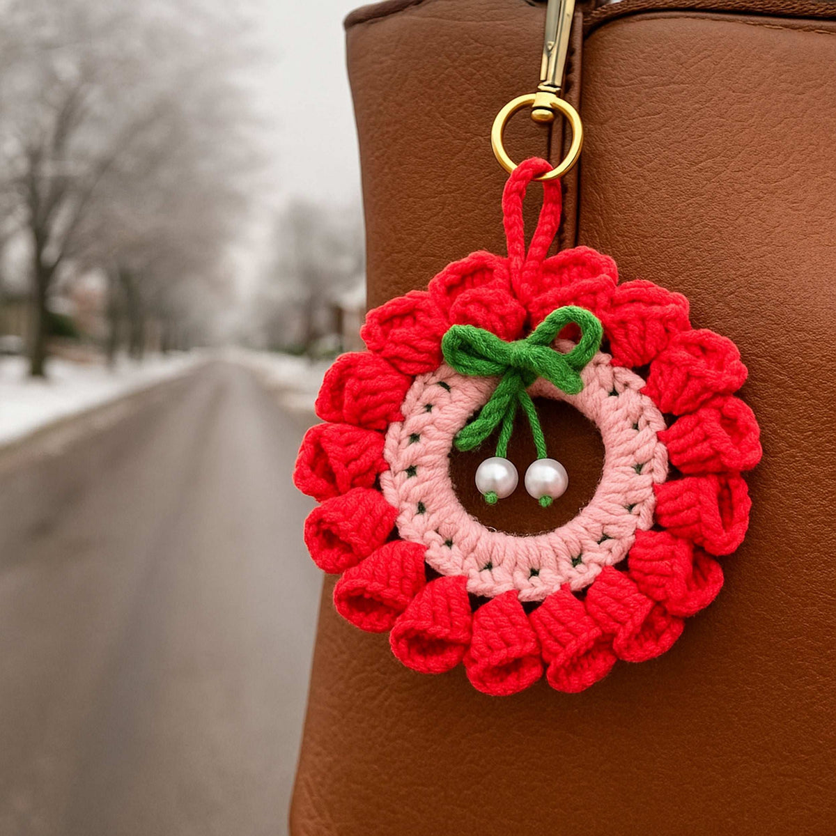 Crochet Christmas Wreath Pattern PDF Download, Handmade Holiday Ornament Tutorial - Hand Trendy