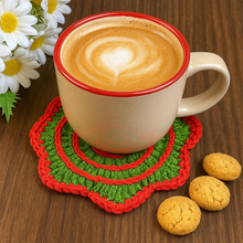 Crochet Coaster Pattern PDF – Spiral Edge Round Coaster Tutorial – Handmade Crochet Mug Mat or Gift Idea