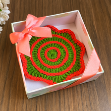 Crochet Coaster Pattern PDF – Spiral Edge Round Coaster Tutorial – Handmade Crochet Mug Mat or Gift Idea