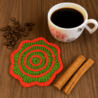 Crochet Coaster Pattern PDF – Spiral Edge Round Coaster Tutorial – Handmade Crochet Mug Mat or Gift Idea - Hand Trendy