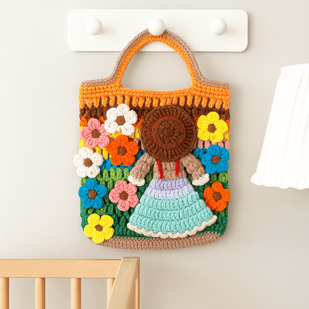 Crochet Flower Girl Bag Pattern PDF Handmade Crochet Tote Tutorial crochet-flower-girl-bag-pattern-pdf-handmade-crochet-tote-tutorial