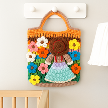 Crochet Flower Girl Bag Pattern PDF – Handmade Crochet Tote Tutorial – Floral Crochet Purse