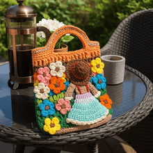 Crochet Flower Girl Bag Pattern PDF – Handmade Crochet Tote Tutorial – Floral Crochet Purse - Hand Trendy