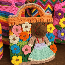 Crochet Flower Girl Bag Pattern PDF – Handmade Crochet Tote Tutorial – Floral Crochet Purse - Hand Trendy