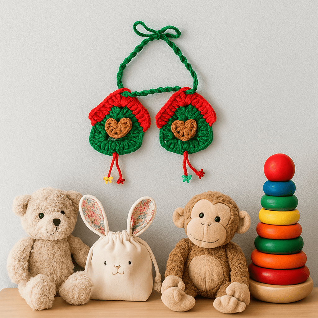 Crochet Heart House Ornament Pattern PDF – Handmade Door Hanging Tutorial – Holiday Crochet Wall Decoration - Hand Trendy