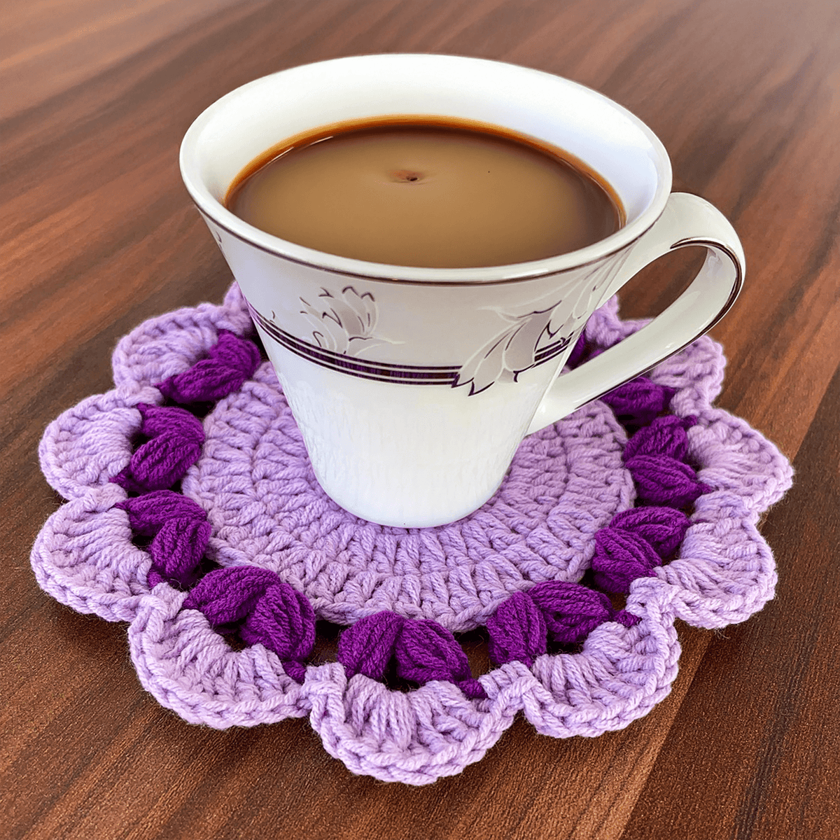Elegant 3D Crochet Doily Pattern PDF, Vintage Floral Table Mat, Handmade Decorative Coaster - Hand Trendy