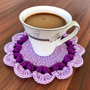 Elegant 3D Crochet Doily Pattern PDF, Vintage Floral Table Mat, Handmade Decorative Coaster