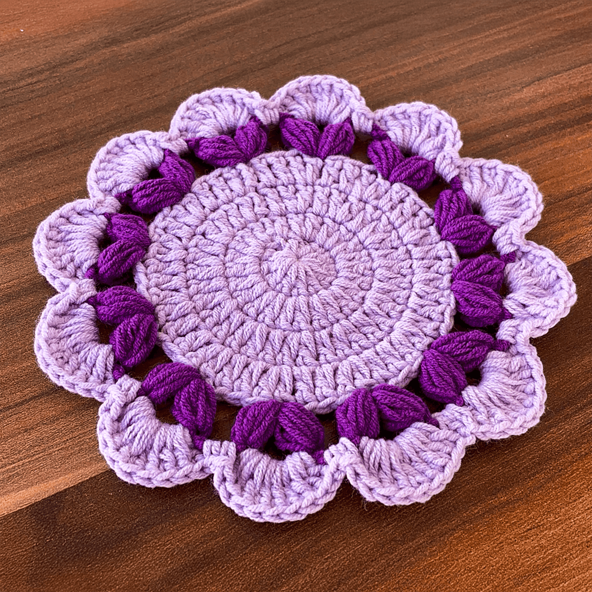 Elegant 3D Crochet Doily Pattern PDF, Vintage Floral Table Mat, Handmade Decorative Coaster - Hand Trendy