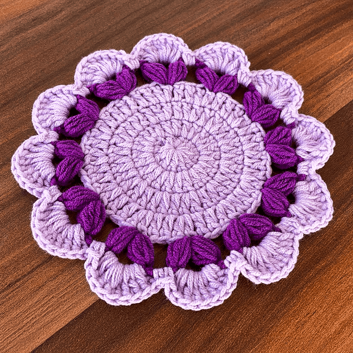 Elegant 3D Crochet Doily Pattern PDF, Vintage Floral Table Mat, Handmade Decorative Coaster - Hand Trendy