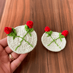 3D Crochet Rose Coaster Pattern PDF, Elegant Handmade Bloom Placemat - Hand Trendy