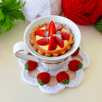 3D Strawberry Crochet Doily Pattern PDF, Unique Fruit - Themed Table Decor - Hand Trendy
