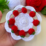 3D Strawberry Crochet Doily Pattern PDF, Unique Fruit-Themed Table Decor