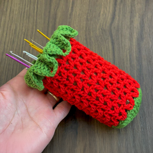 Crochet Pencil Case & Hook Holder Pattern PDF, 3D Floral Storage Pouch, Handmade Organizer DIY