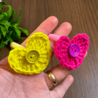 Crochet Heart Hair Clip Pattern PDF, DIY Crochet Hair Accessory Tutorial - Hand Trendy