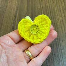 Crochet Heart Hair Clip Pattern PDF, DIY Crochet Hair Accessory Tutorial
