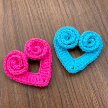 Crochet Spiral Heart Pattern PDF, Unique Swirl Heart Applique Tutorial