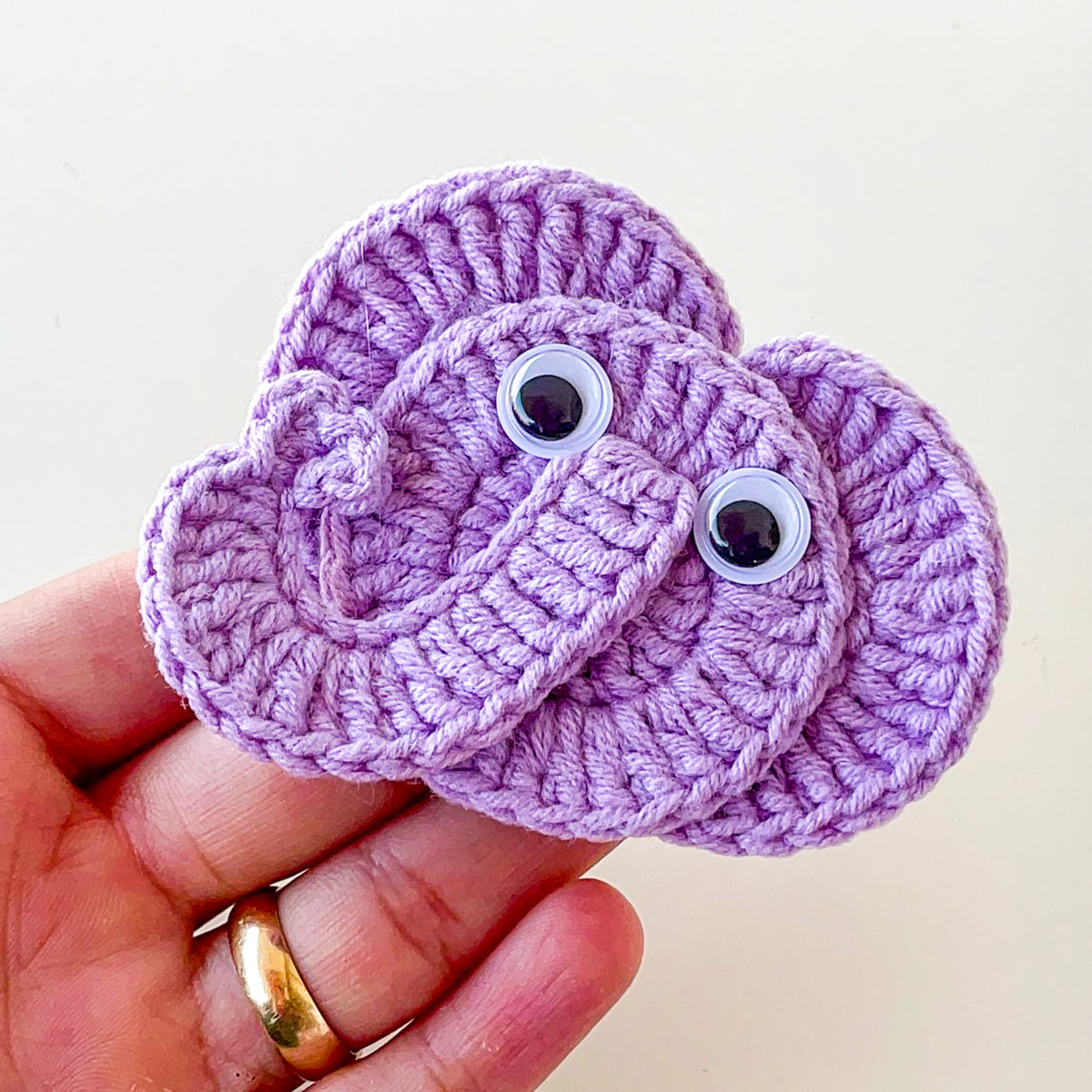 Cute Crochet Elephant Applique Pattern PDF, DIY Animal Motif, Amigurumi Elephant Patch - Hand Trendy