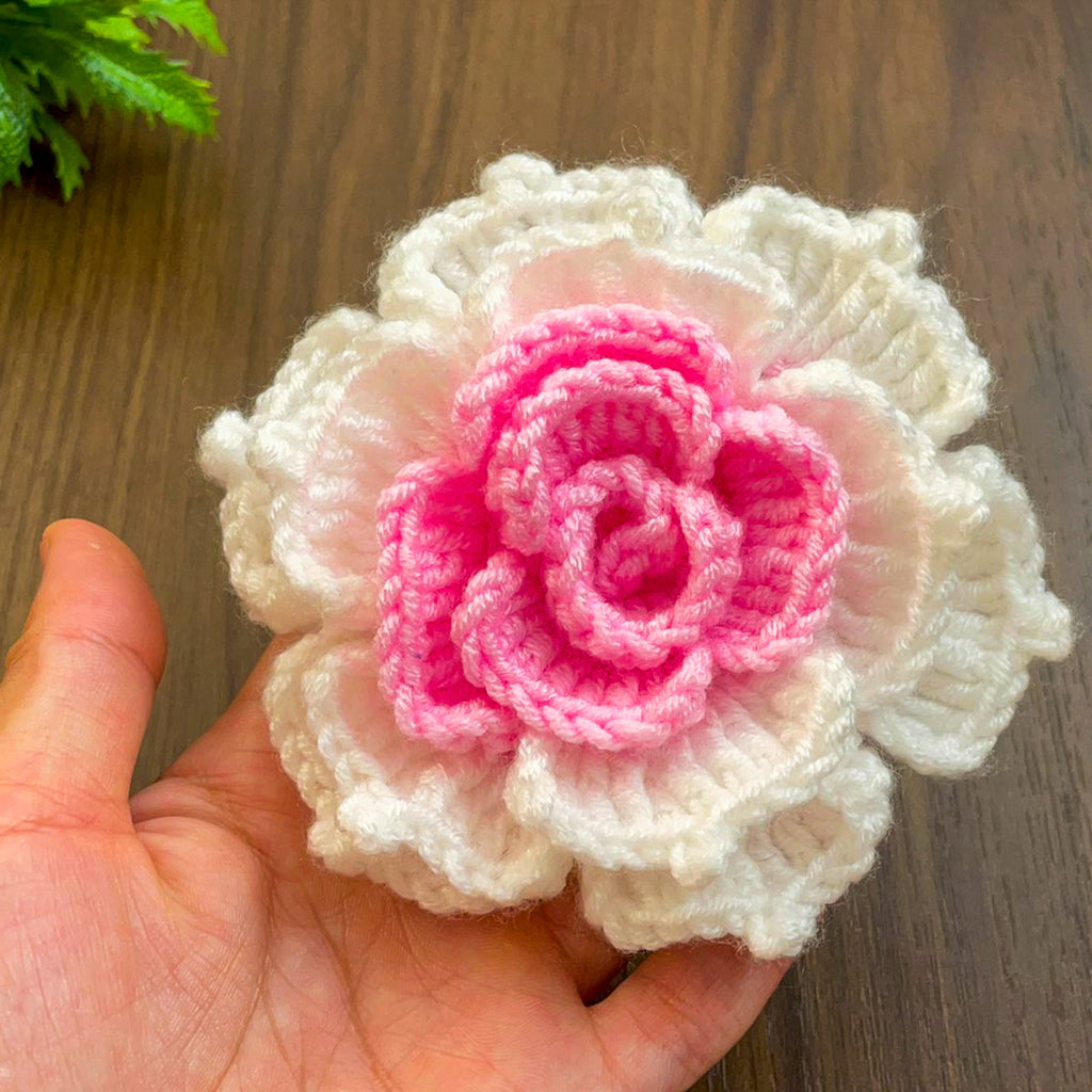 3D Multilayer Crochet Flower Pattern PDF, Textured Floral Applique - Hand Trendy