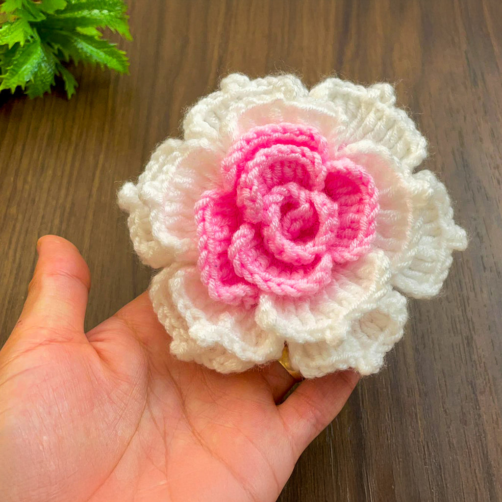 3D Multilayer Crochet Flower Pattern PDF, Textured Floral Applique - Hand Trendy