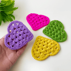 Crochet Granny Heart Pattern PDF, Easy Crochet Heart Motif Tutorial - Hand Trendy