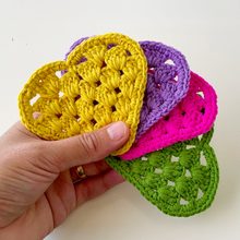 Crochet Granny Heart Pattern PDF, Easy Crochet Heart Motif Tutorial