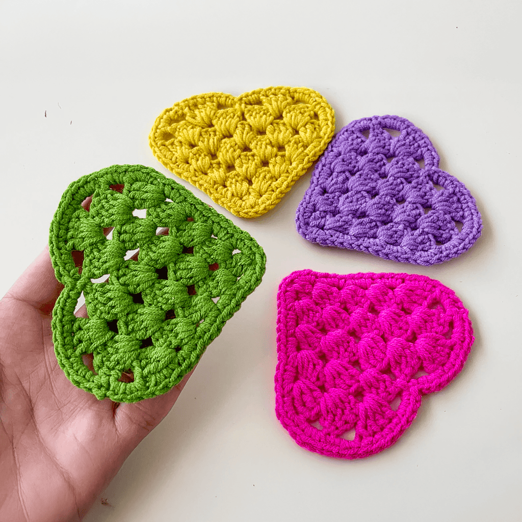 Crochet Granny Heart Pattern PDF, Easy Crochet Heart Motif Tutorial - Hand Trendy