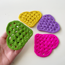 Crochet Granny Heart Pattern PDF, Easy Crochet Heart Motif Tutorial