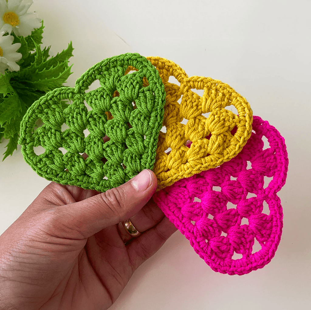 Crochet Granny Heart Pattern PDF, Easy Crochet Heart Motif Tutorial - Hand Trendy