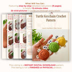 Easy Turtle Crochet Keychain Pattern PDF - Keychain PDF Tutorial - Hand Trendy
