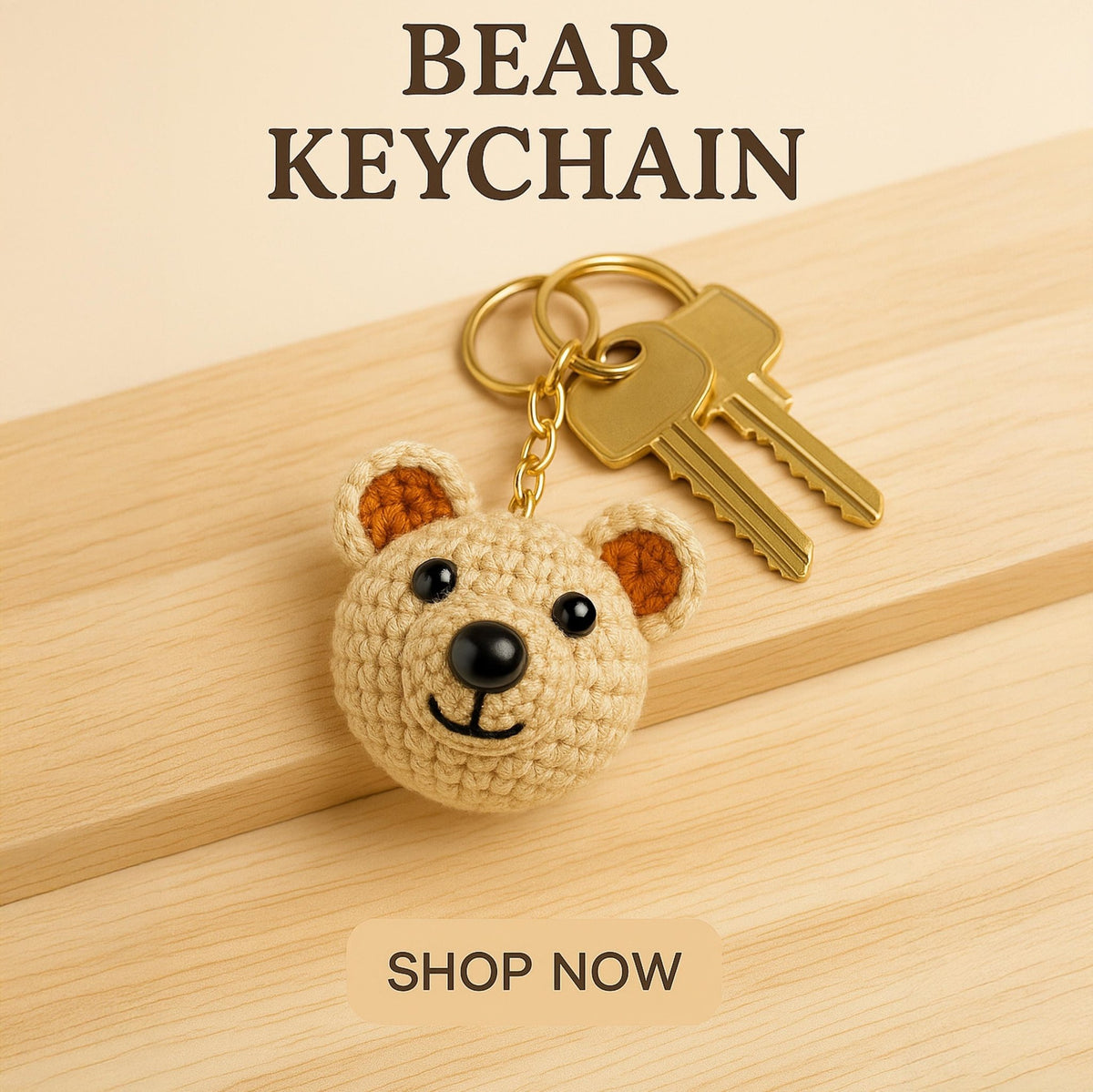 Mini Amigurumi Teddy Bear Keychain Pattern PDF | Small Crochet Teddy Bear PDF - Hand Trendy