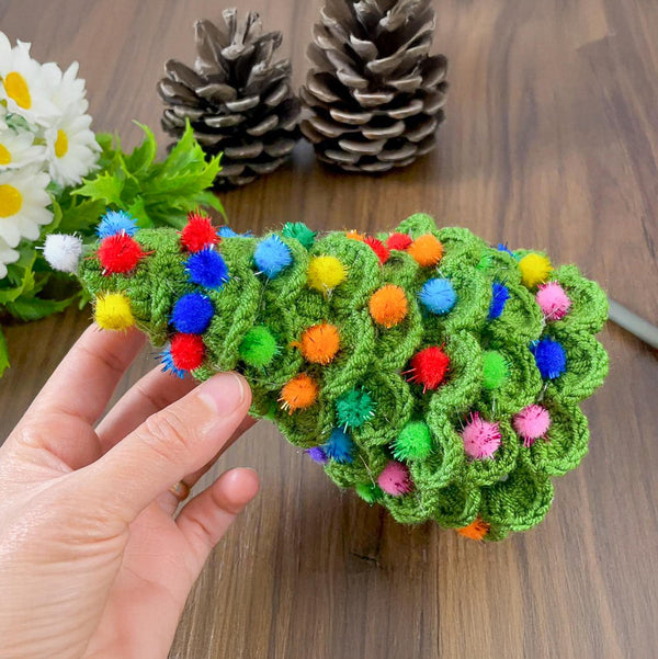 Decorated Layered Christmas Tree Crochet Pattern, DIY Handmade Holiday Ornament - Hand Trendy