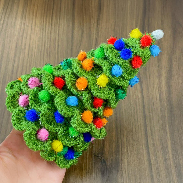 Decorated Layered Christmas Tree Crochet Pattern, DIY Handmade Holiday Ornament - Hand Trendy