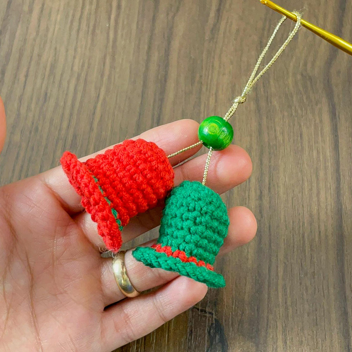 Mini Crochet Christmas Bells PDF Pattern - Handmade Small Bell Decorations - Hand Trendy