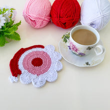 Crochet Santa Claus Coasters PDF Pattern, Adorable Christmas Decor for Home and Coffee Lovers - Hand Trendy