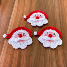 Crochet Santa Claus Face Applique - Crochet Xmas Tree Decor - Beginner-Friendly Crochet Santa Claus Pattern - Hand Trendy