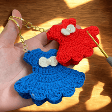 Mini Crochet Dress Keychain Pattern PDF – Cute Amigurumi Bag Charm
