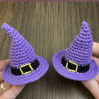 Crochet Witch Hat Pattern For Halloween Decor – Mini Amigurumi Wizard Hat PDF - Hand Trendy