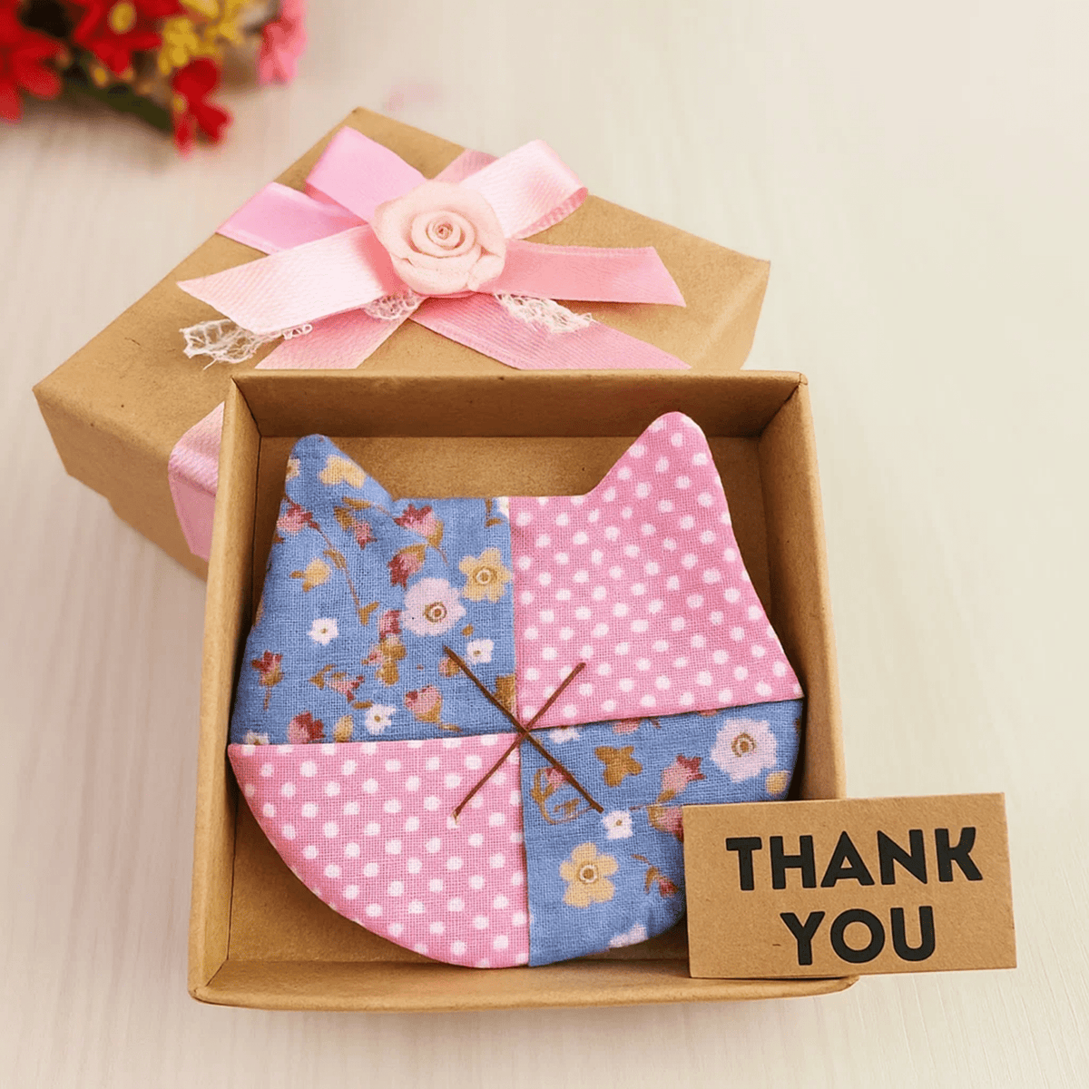 Cat Coaster Sewing Pattern – DIY Fabric Mug Rug Template, Handmade Patchwork Coaster PDF for Beginners - Hand Trendy