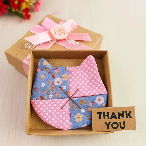 Cat Coaster Sewing Pattern – DIY Fabric Mug Rug Template, Handmade Patchwork Coaster PDF for Beginners